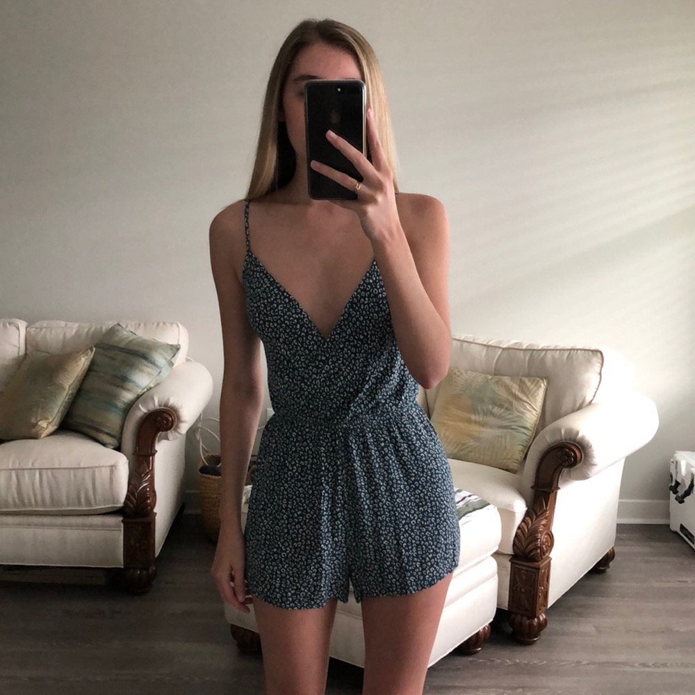 Blue/green romper